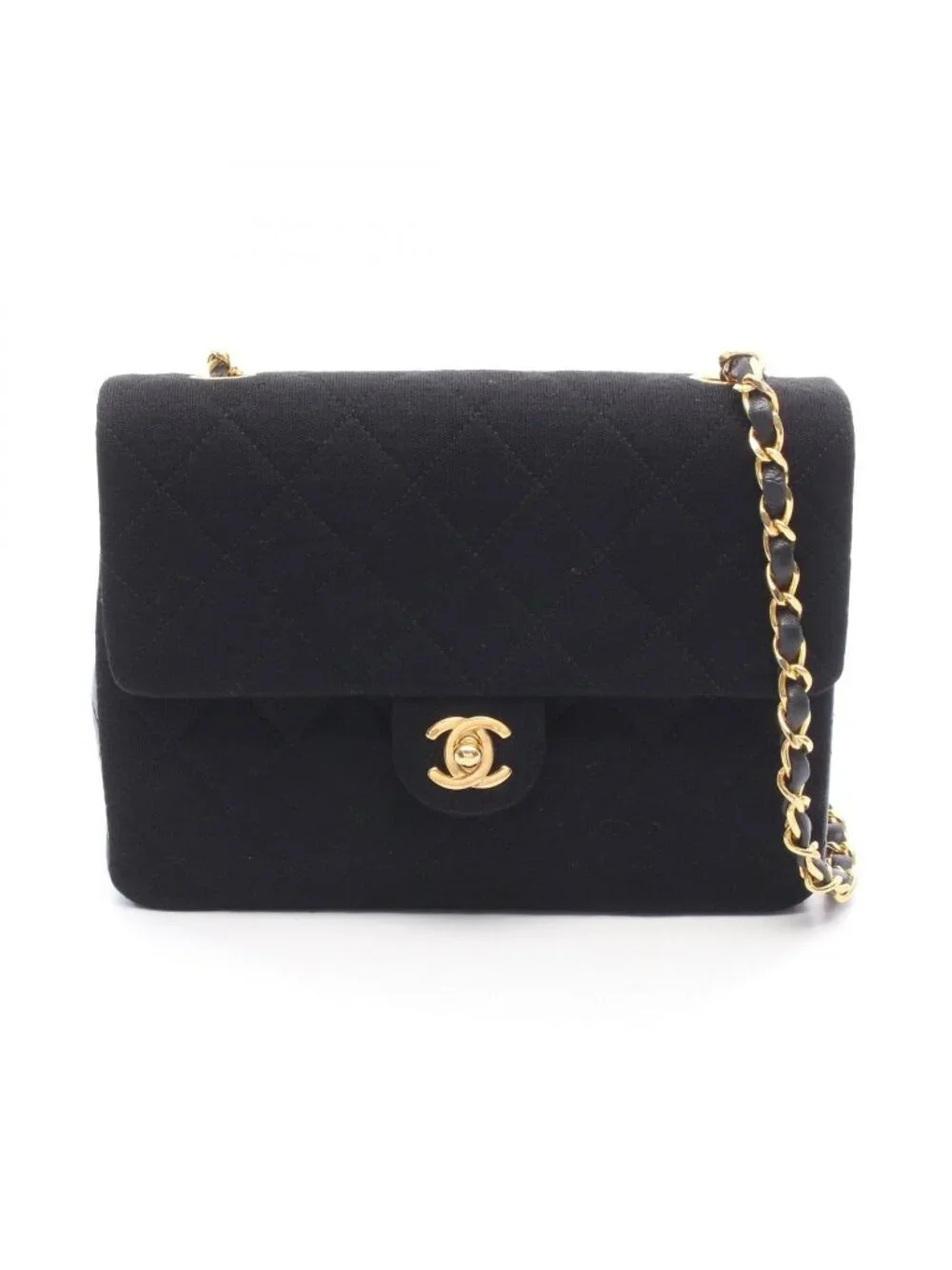 Chanel Shoulder Bag Mini Quilted 20 Black Lambskin Chain